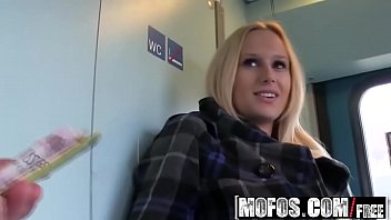 Porn Blonde Public Train