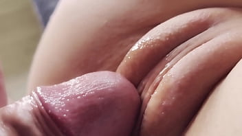 Pussy fuck closeup cum on belly