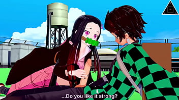 Nezuko x inosuke bath uncensored